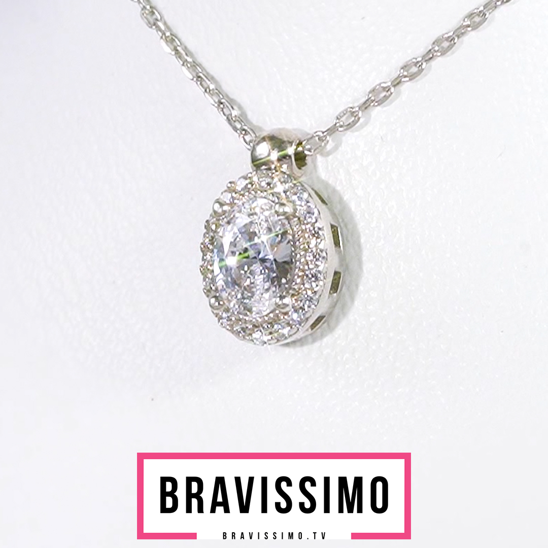 Серебряное колье с кристаллами Swarovski