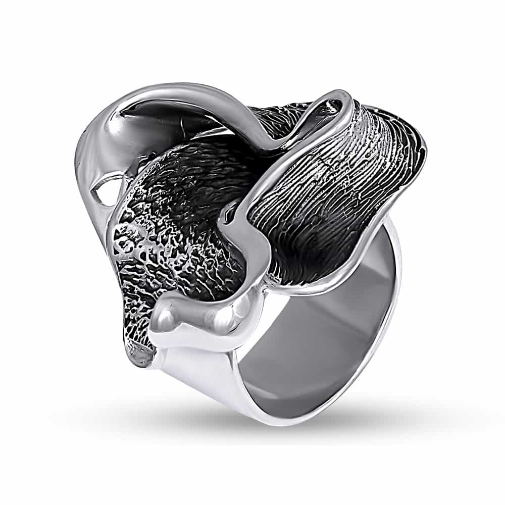 Серебряное кольцо, чернение