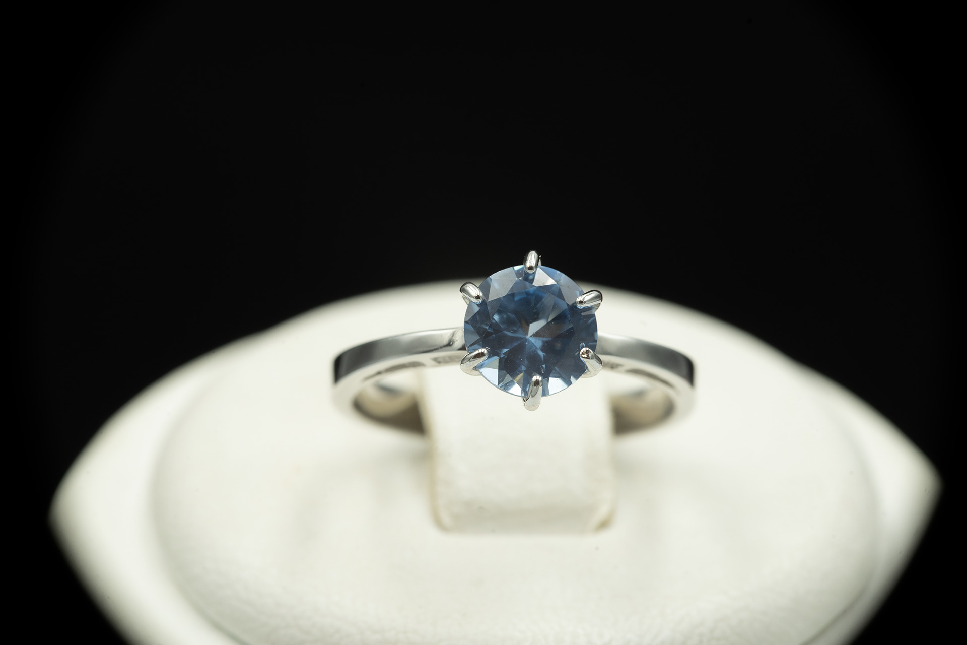 Серебряное кольцо с топазом London blue